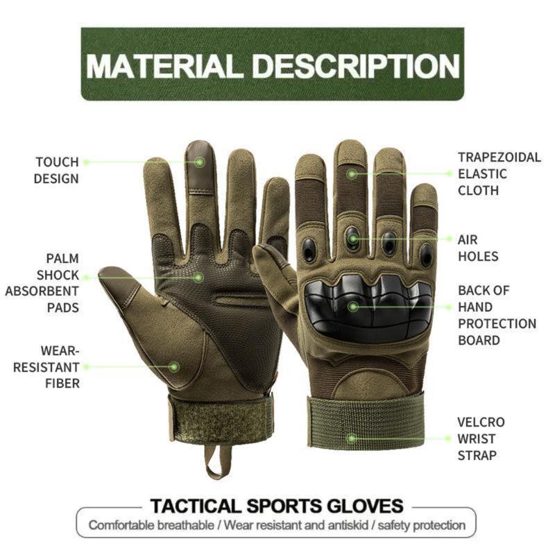 🧤 Tactical Full Finger Gloves | One Pair. Full Protection. Total Control.